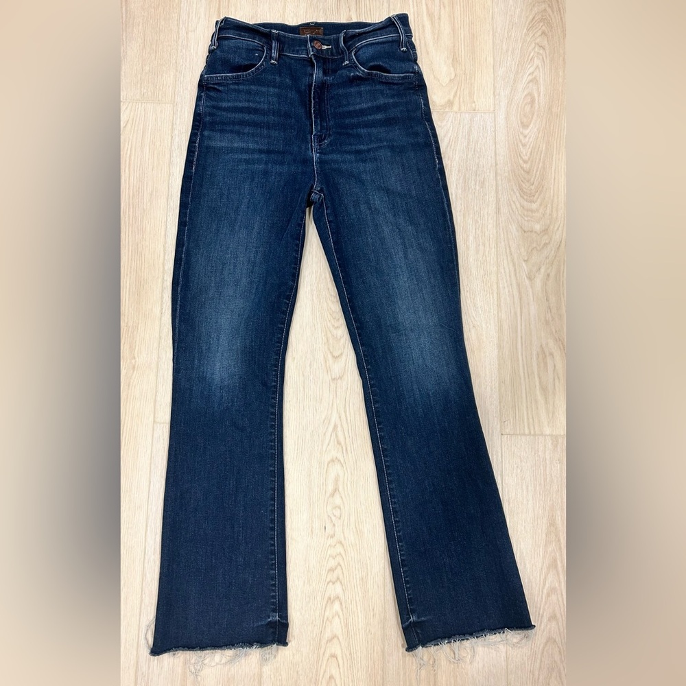 MOTHER Women's Dark Blue Boot Cut Jeans
